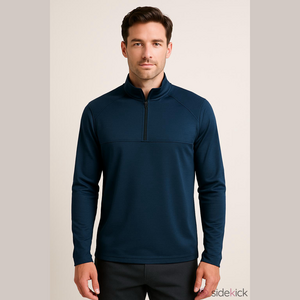 Navy Blue Quarter-Zip Pullover